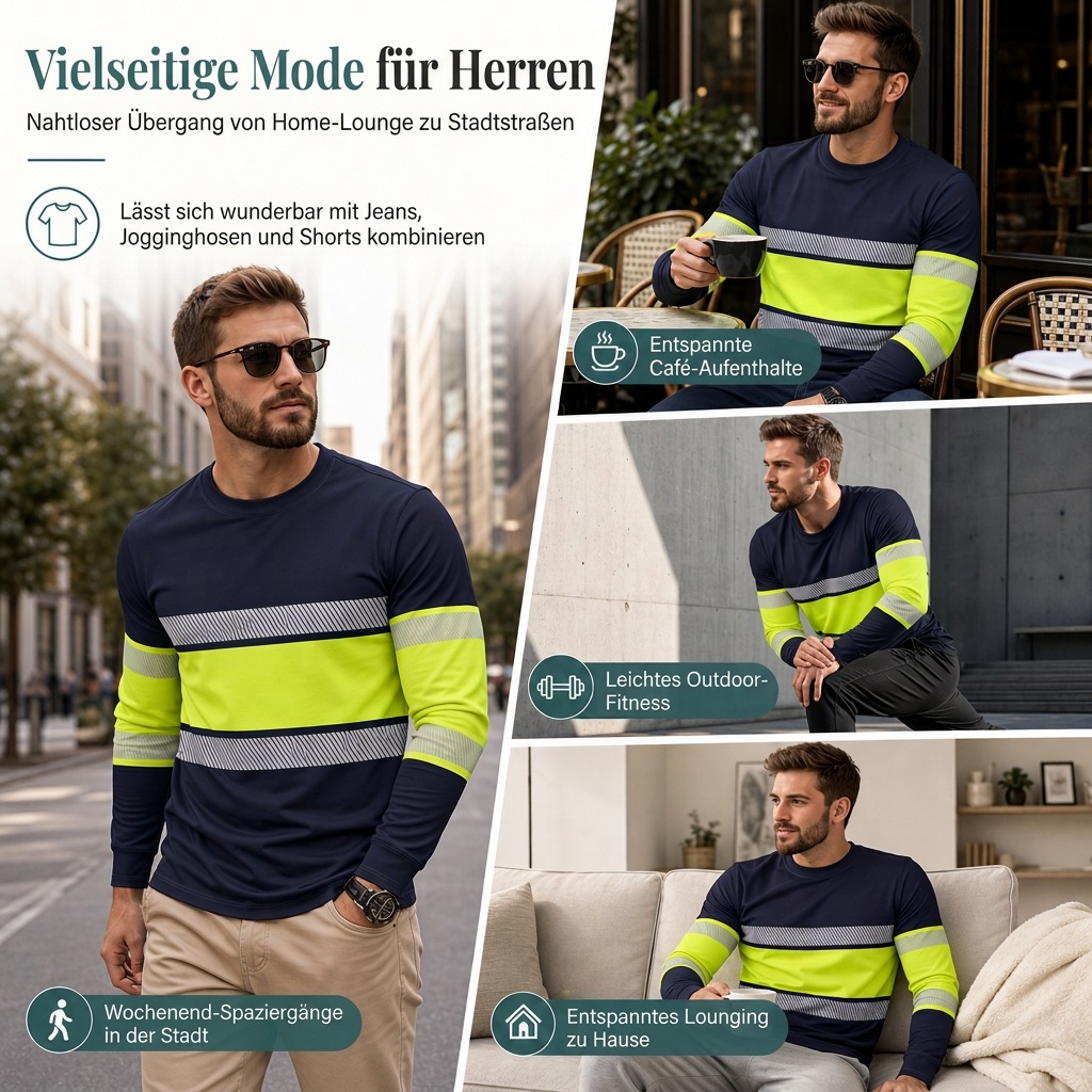 ⏳ Nur noch heute: 50% Rabatt 🎯 Langärmliges Freizeit-T-Shirt für Herren