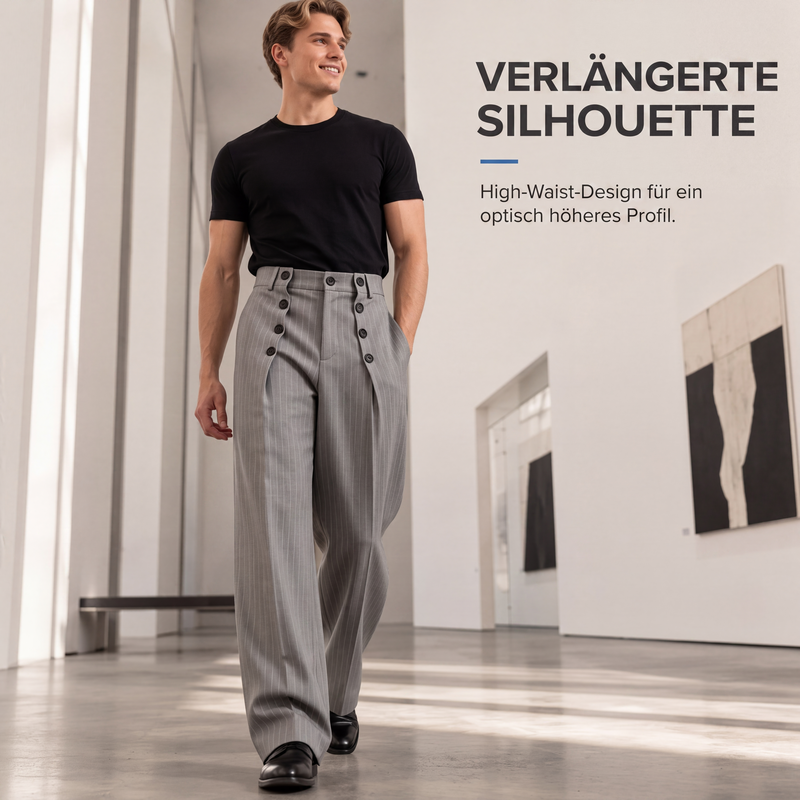 📢🎉Riesige Ersparnisse!!!🛍️✨Schicke hochtaillierte zweireihige Drapierhosen für Herren