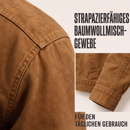 🎉✨Herren Arbeitsjacke mit Kapuze und Plüschfutter