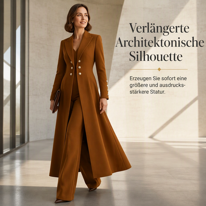 🛍️✨Elegantes herbstliches 2-Teiler-Outfit für Damen mit Retro-Langmantel und schlichter Hose