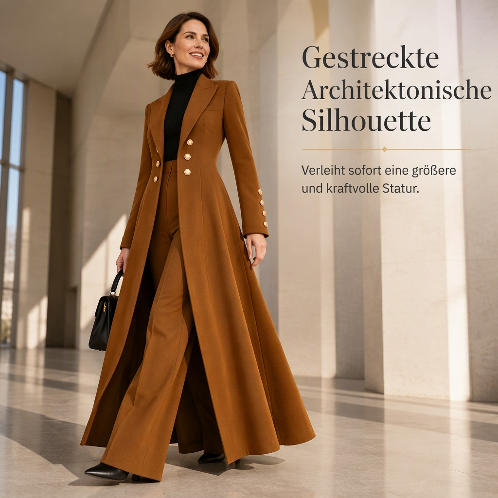 🛍️✨Elegantes herbstliches 2-Teiler-Outfit für Damen mit Retro-Langmantel und schlichter Hose