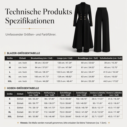 🛍️✨Elegantes herbstliches 2-Teiler-Outfit für Damen mit Retro-Langmantel und schlichter Hose