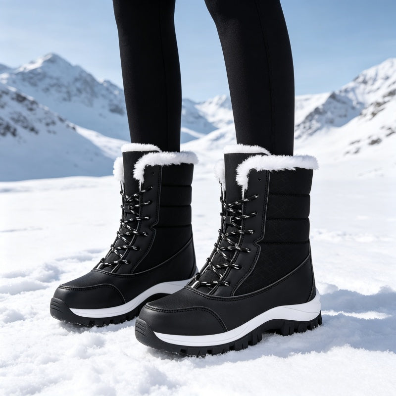 🔥 50% RABATT ❄️ Wasserdichte, plüschgefütterte Schnee-Stiefeletten für Damen – wadenhoch