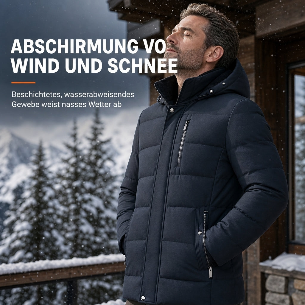 🔥Räumungsverkauf🔥Winterjacke für Herren, mittellang, wattiert, business-elegant, lässige Baumwolljacke für Männer im mittleren Alter