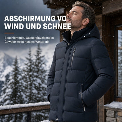 🔥Räumungsverkauf🔥Winterjacke für Herren, mittellang, wattiert, business-elegant, lässige Baumwolljacke für Männer im mittleren Alter