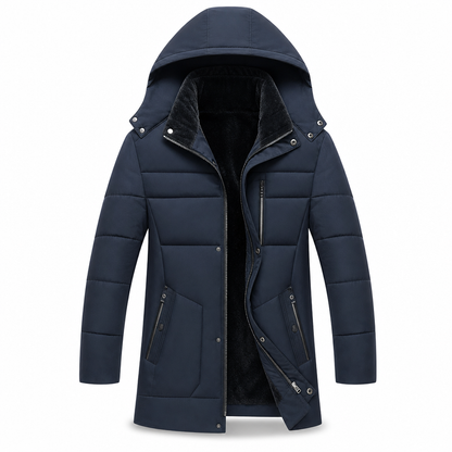 🔥Räumungsverkauf🔥Winterjacke für Herren, mittellang, wattiert, business-elegant, lässige Baumwolljacke für Männer im mittleren Alter