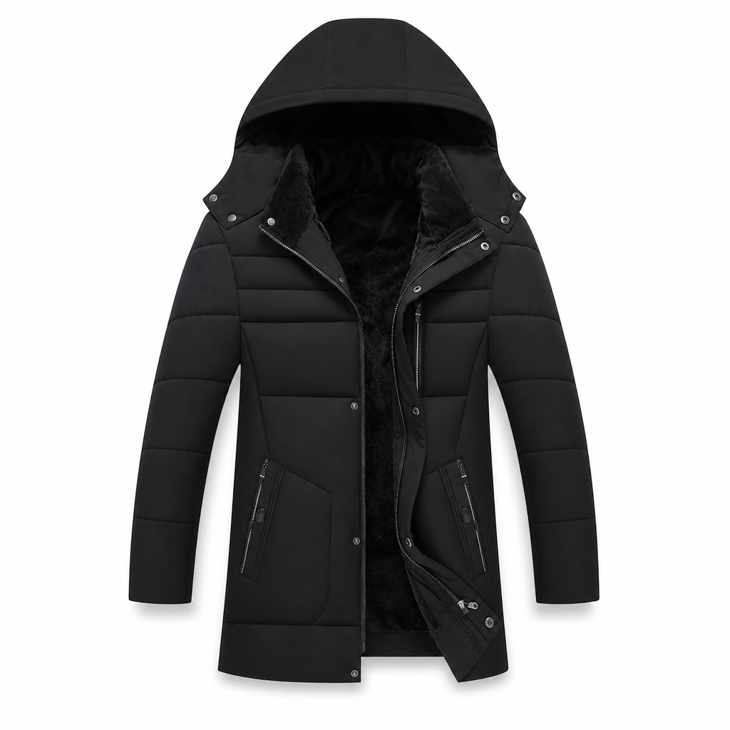 🔥Räumungsverkauf🔥Winterjacke für Herren, mittellang, wattiert, business-elegant, lässige Baumwolljacke für Männer im mittleren Alter