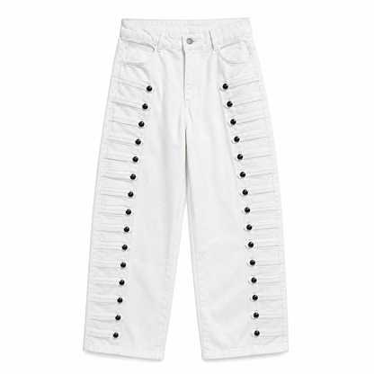 📢Nur heute: 50% Rabatt + versandkostenfrei!📢 Damen Retro Jeans mit hoher Taille und geschwungenem Bein