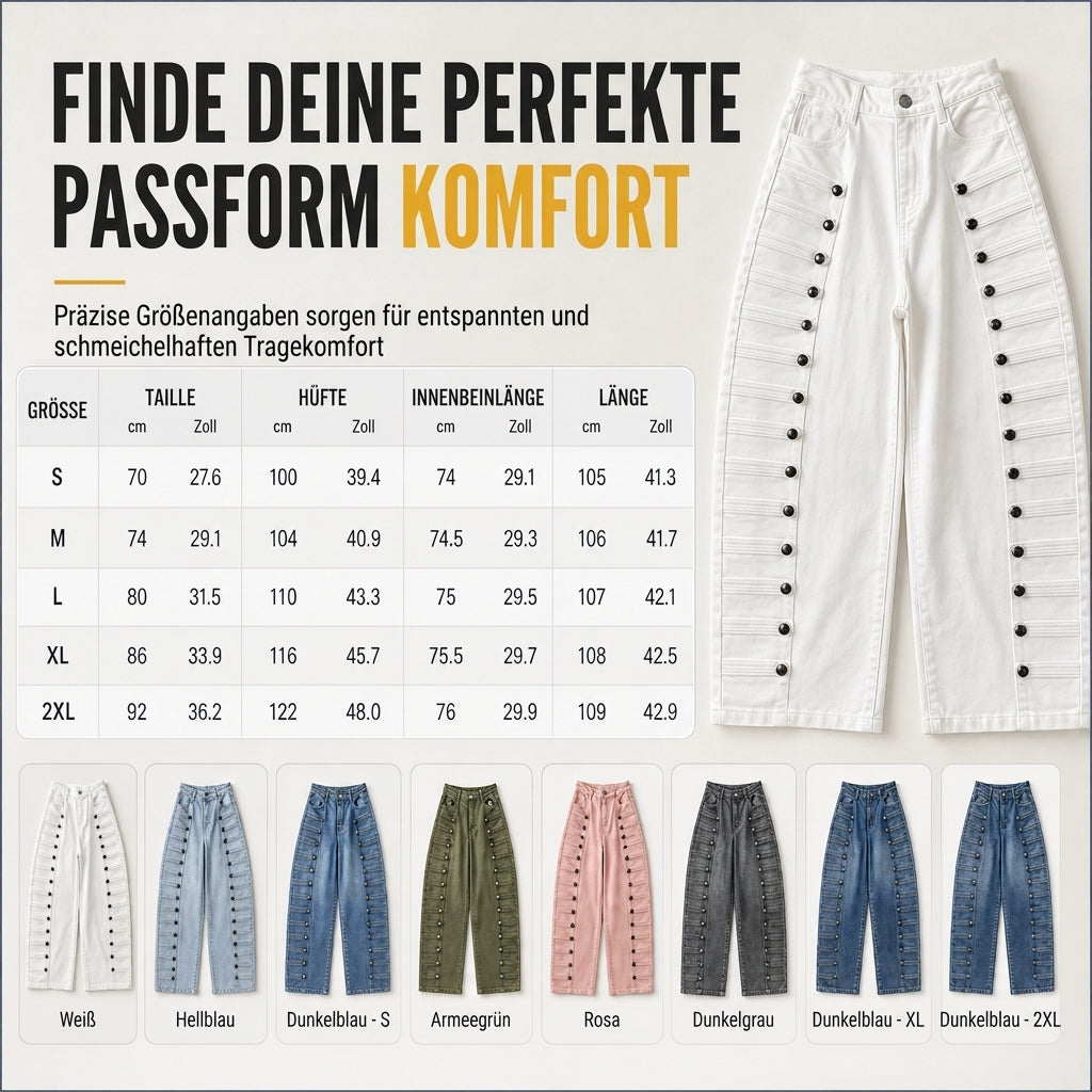 📢Nur heute: 50% Rabatt + versandkostenfrei!📢 Damen Retro Jeans mit hoher Taille und geschwungenem Bein