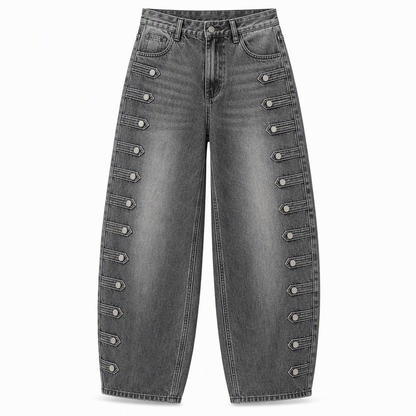 📢Nur heute: 50% Rabatt + versandkostenfrei!📢 Damen Retro Jeans mit hoher Taille und geschwungenem Bein