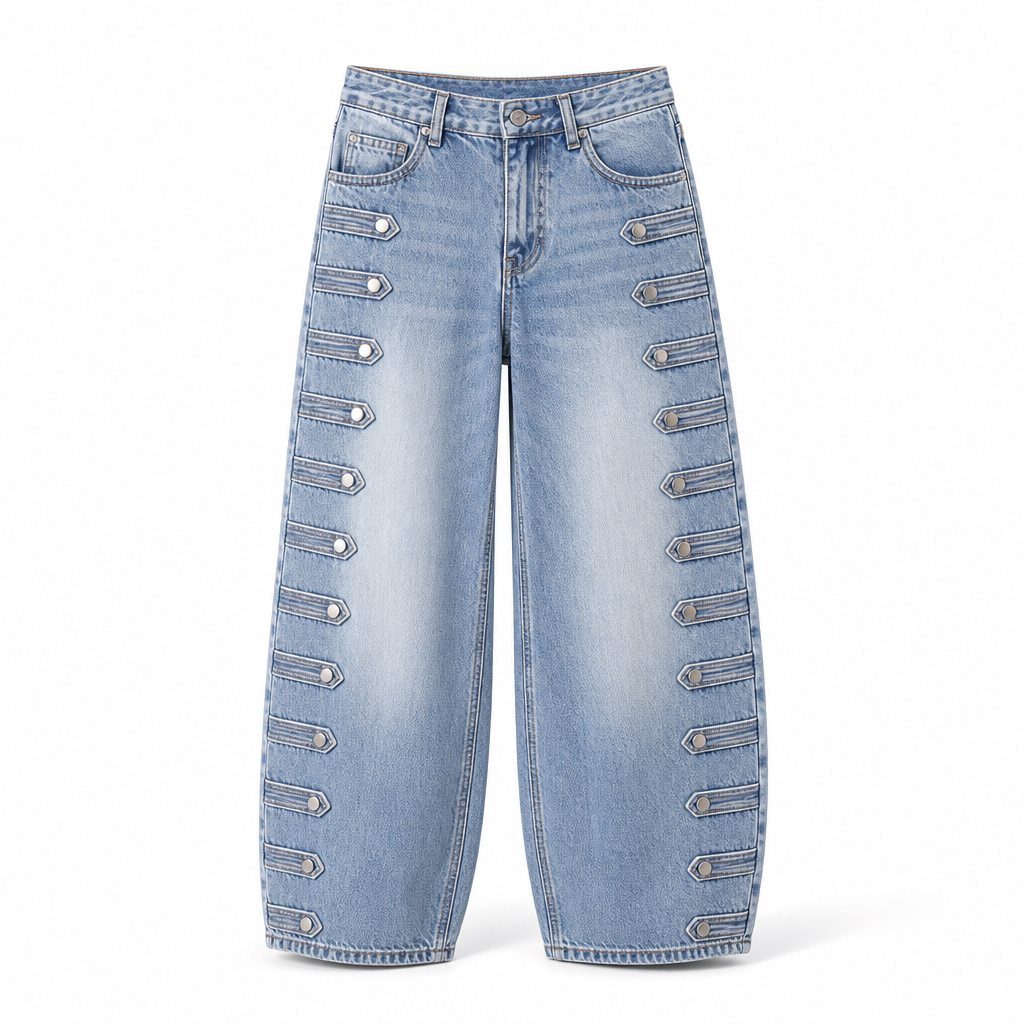 📢Nur heute: 50% Rabatt + versandkostenfrei!📢 Damen Retro Jeans mit hoher Taille und geschwungenem Bein