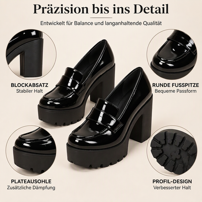 📢Letzter Tag!📢 Damen-Loafer mit klobigem Absatz und Plateausohle