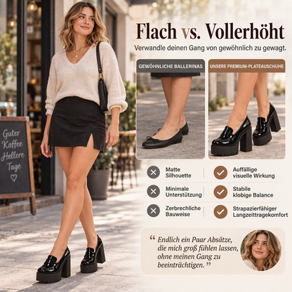 📢Letzter Tag!📢 Damen-Loafer mit klobigem Absatz und Plateausohle