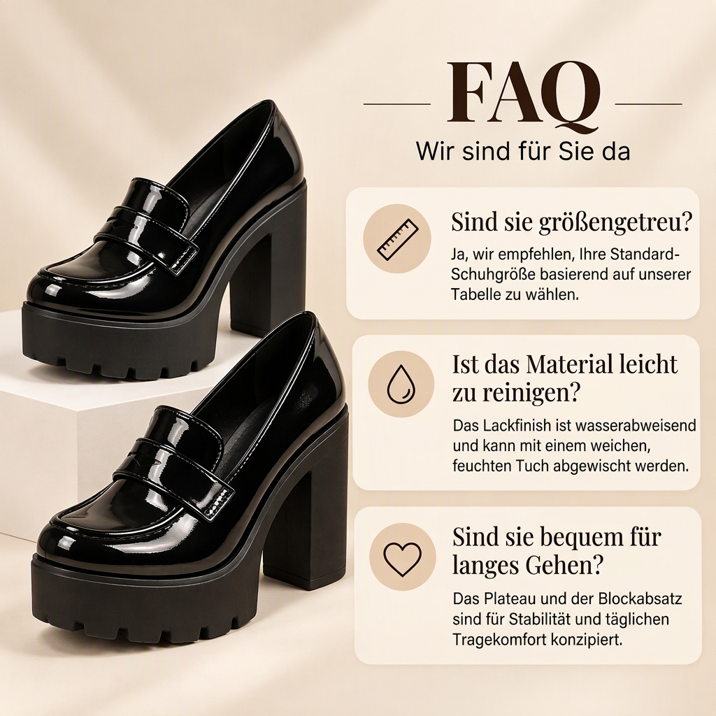 📢Letzter Tag!📢 Damen-Loafer mit klobigem Absatz und Plateausohle