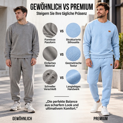 📢🎉50%Rabatt!!!🛍️✨Freizeit Sportset für Herren mit strukturiertem Jacquard