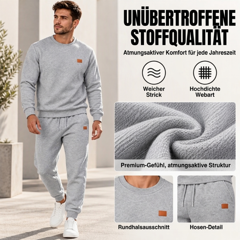 📢🎉50%Rabatt!!!🛍️✨Freizeit Sportset für Herren mit strukturiertem Jacquard