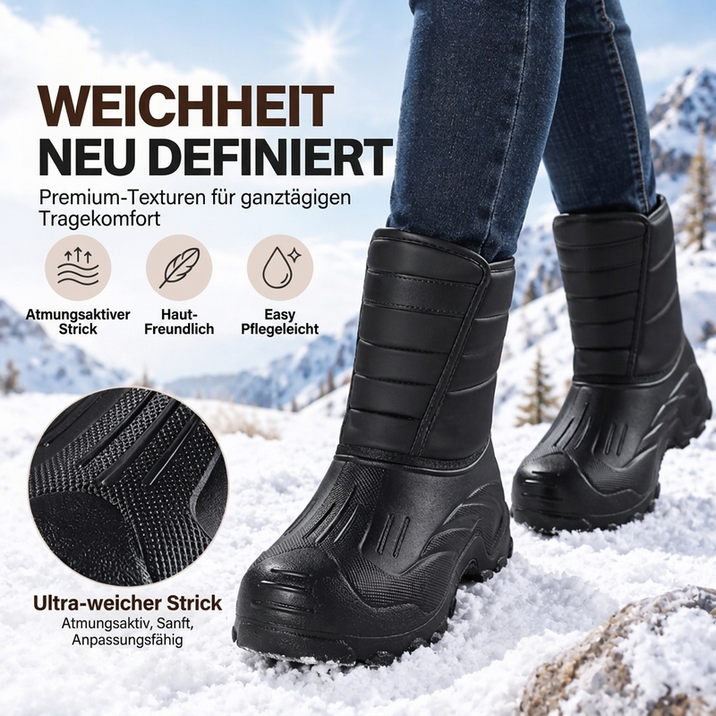 Unisex wasserdichte Schneestiefel mit Plüschfutter