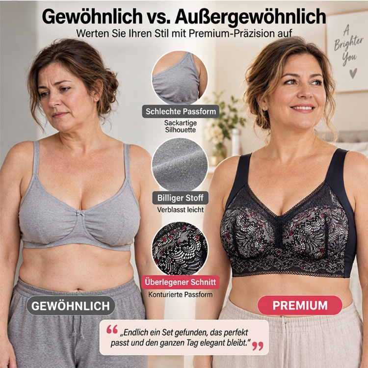 🎁Mehr kaufen, mehr sparen🎁Damen-BH mit Blumenspitze und breiten Trägern