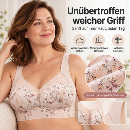 🎁Mehr kaufen, mehr sparen🎁Damen-BH mit Blumenspitze und breiten Trägern