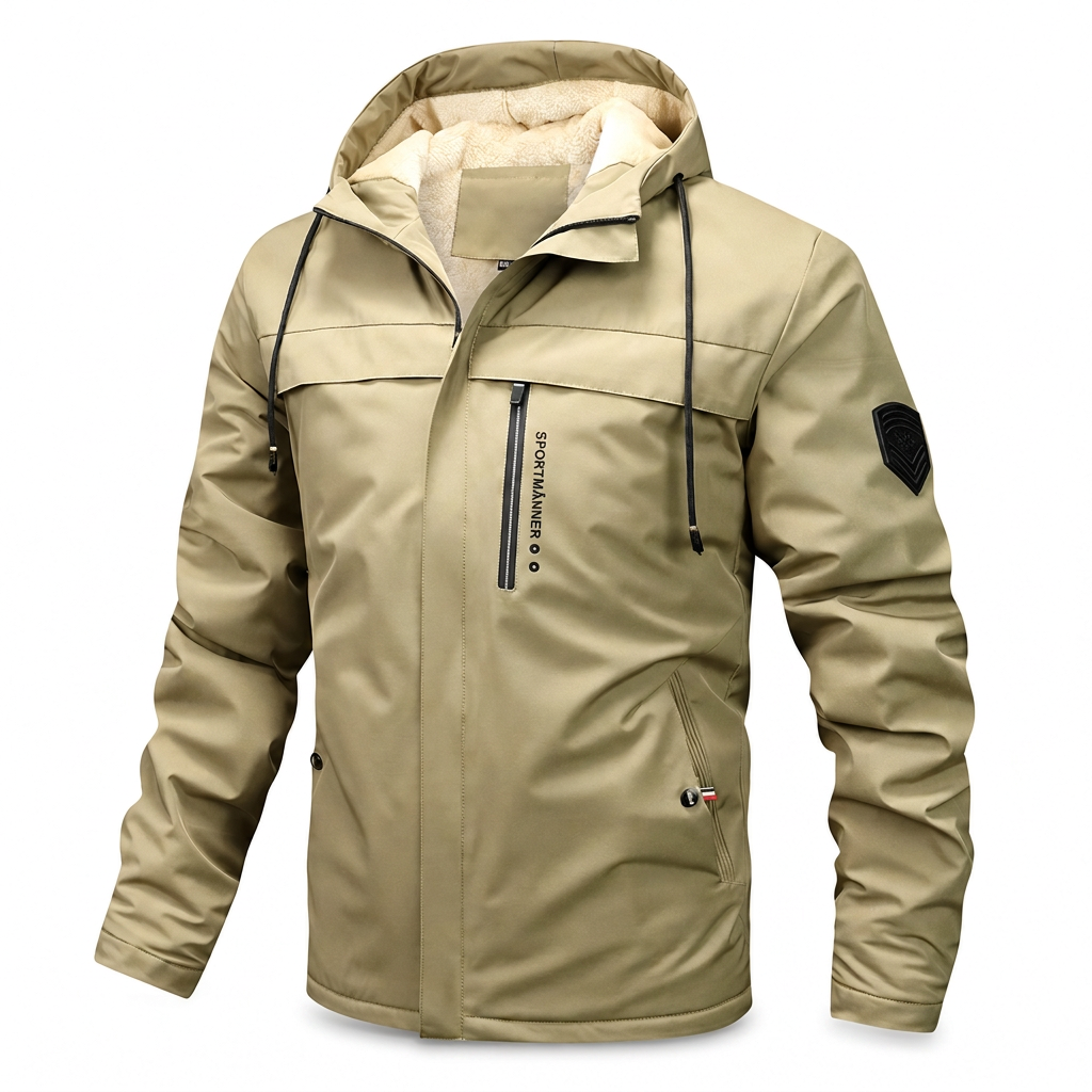 ✨Herren amerikanisch-retro Mantel mit Plüschfutter, lockere Passform für Frühling und Herbst