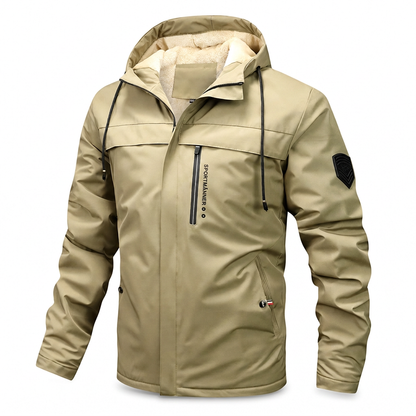 ✨Herren amerikanisch-retro Mantel mit Plüschfutter, lockere Passform für Frühling und Herbst