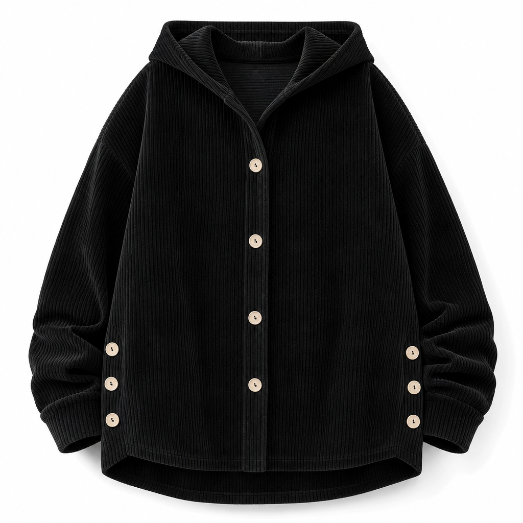 🔥 50% RABATT! Lässige, weite Damen-Kapuzenjacke aus Cord – bequem & vielseitig