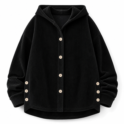 🔥 50% RABATT! Lässige, weite Damen-Kapuzenjacke aus Cord – bequem & vielseitig