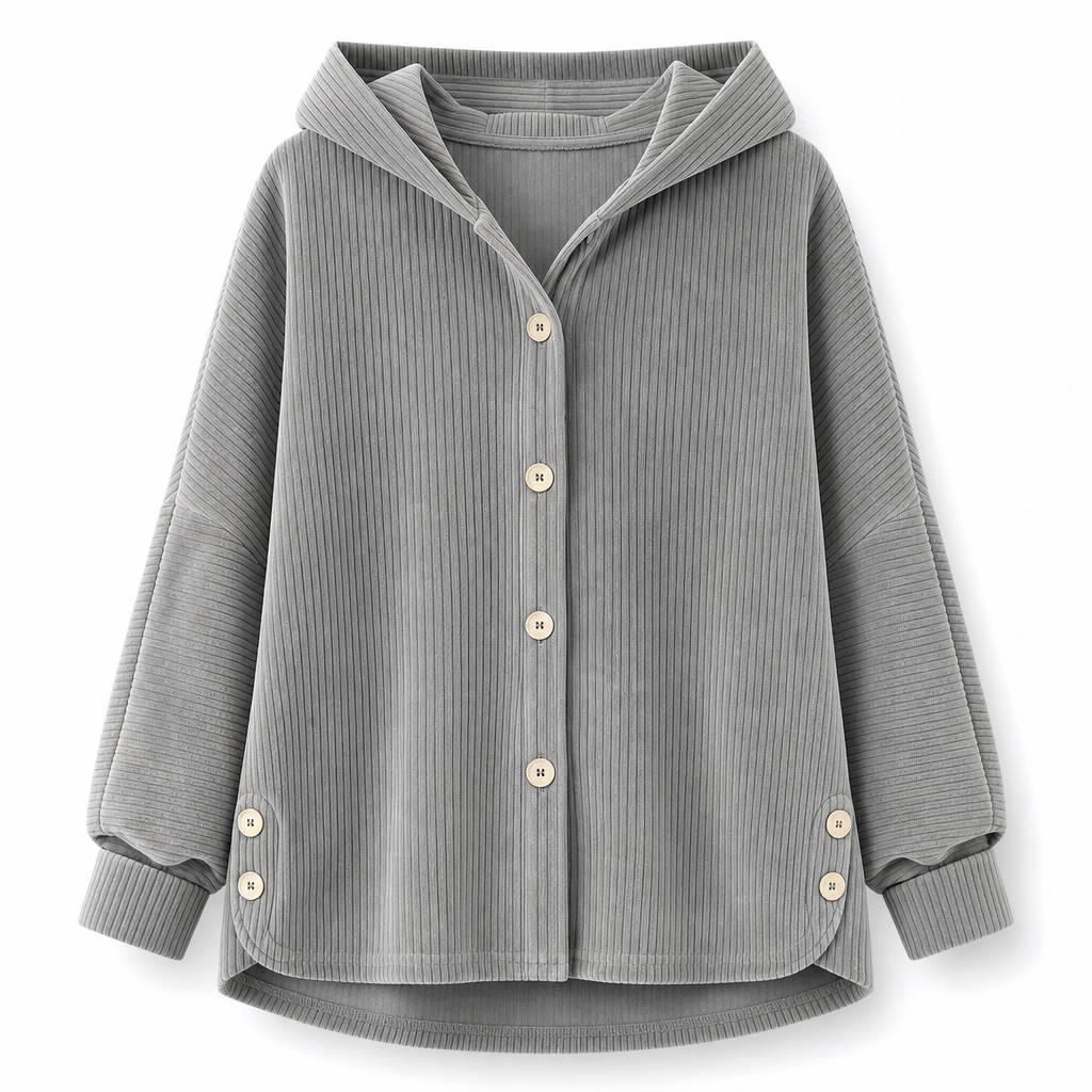 🔥 50% RABATT! Lässige, weite Damen-Kapuzenjacke aus Cord – bequem & vielseitig