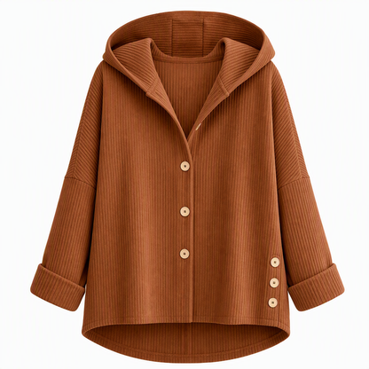 🔥 50% RABATT! Lässige, weite Damen-Kapuzenjacke aus Cord – bequem & vielseitig