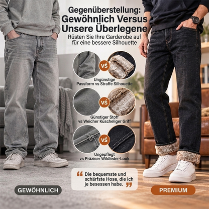🔥 Nur heute 50 %! Herrenjeans mit dickem Plüschfutter und Stretch