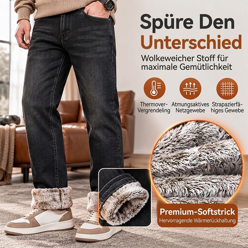 🔥 Nur heute 50 %! Herrenjeans mit dickem Plüschfutter und Stretch