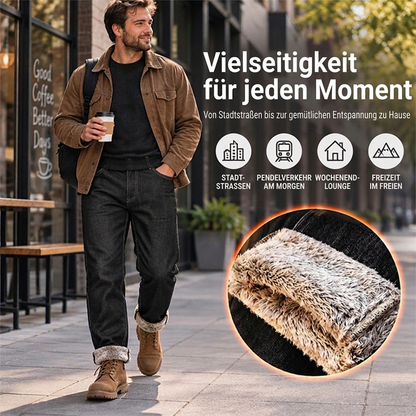 🔥 Nur heute 50 %! Herrenjeans mit dickem Plüschfutter und Stretch