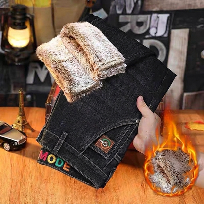🔥 Nur heute 50 %! Herrenjeans mit dickem Plüschfutter und Stretch