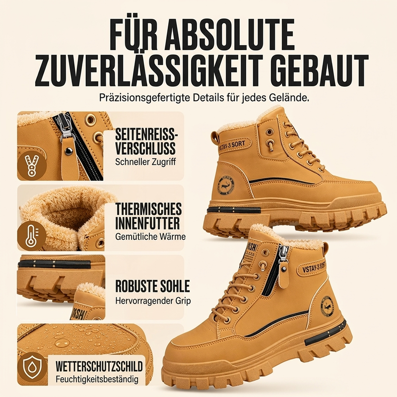 🚨Beeil dich!🚨 Warme Winterstiefel für Herren mit rutschfester Sohle und weichem Futter