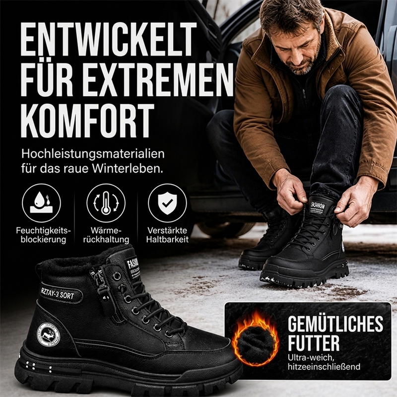 🚨Beeil dich!🚨 Warme Winterstiefel für Herren mit rutschfester Sohle und weichem Futter