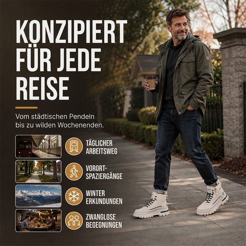 🚨Beeil dich!🚨 Warme Winterstiefel für Herren mit rutschfester Sohle und weichem Futter