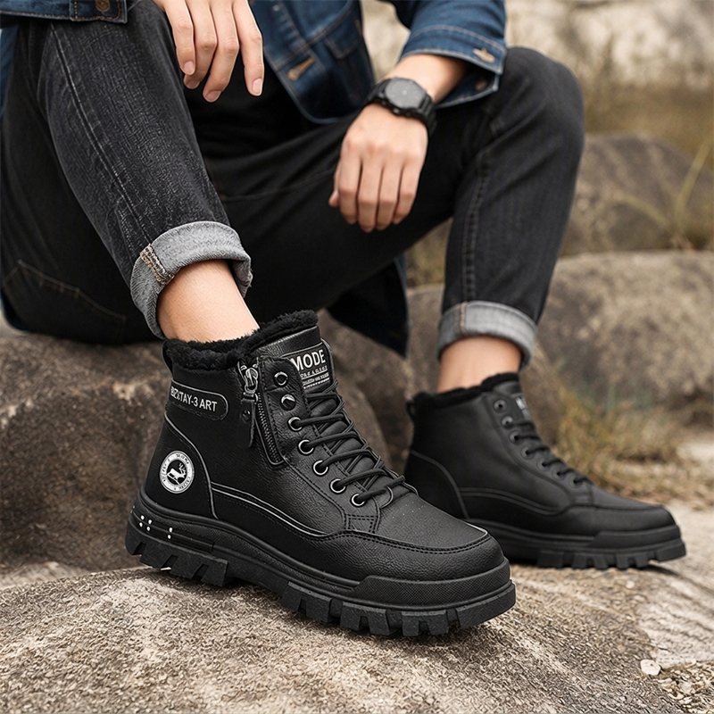 🚨Beeil dich!🚨 Warme Winterstiefel für Herren mit rutschfester Sohle und weichem Futter