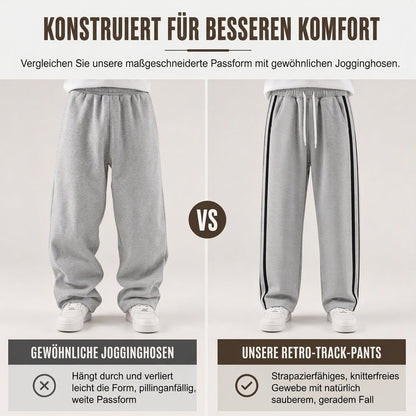 Locker geschnittene Jogginghose für Herren mit Streifenmuster und geradem Bein