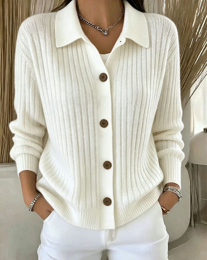 Freizeit-Strickjacke für Damen mit lockerer Passform