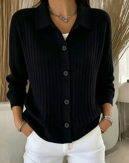 Freizeit-Strickjacke für Damen mit lockerer Passform