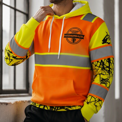 🥳Alles im Sale! Schnell sein!🥳 Herren Hochsichtbarer Reflektierender Kapuzenpullover