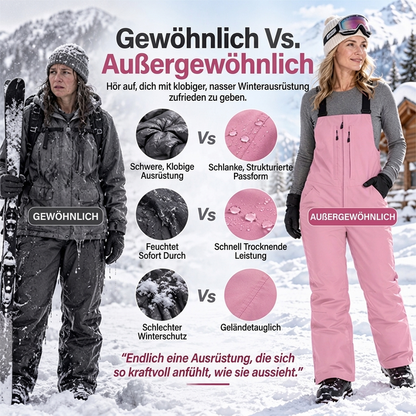 ❄️🎿 Wasser- & schneefeste Unisex-Skihose mit Hosenträgern | Kein nasser Po, kein Abrutschen – Warm & sicher auf der Piste ✨