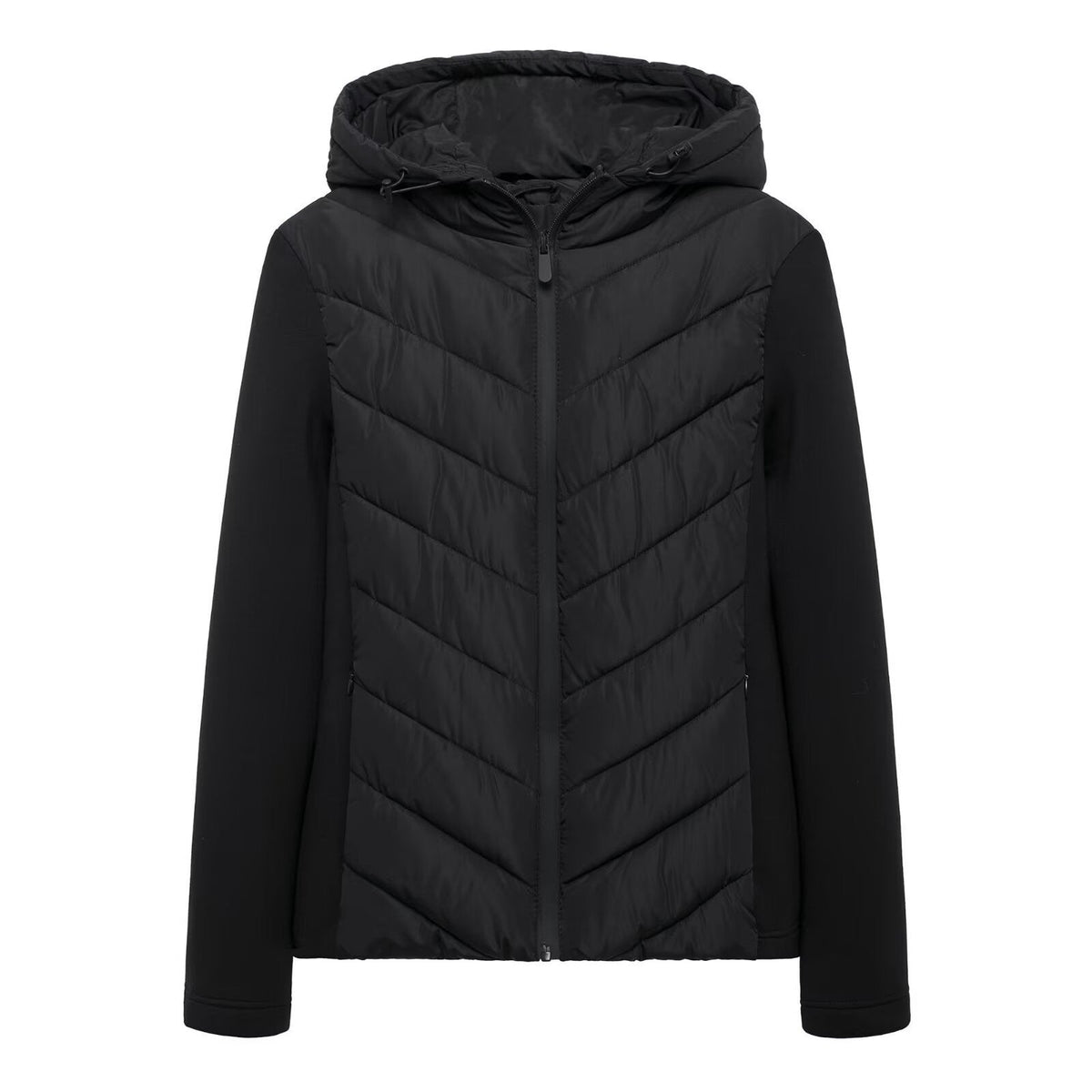 Damen Kapuze Patchwork gesteppte Wattierte Jacke