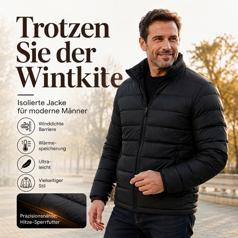 Herren Winterjacke, winddicht und wärmend