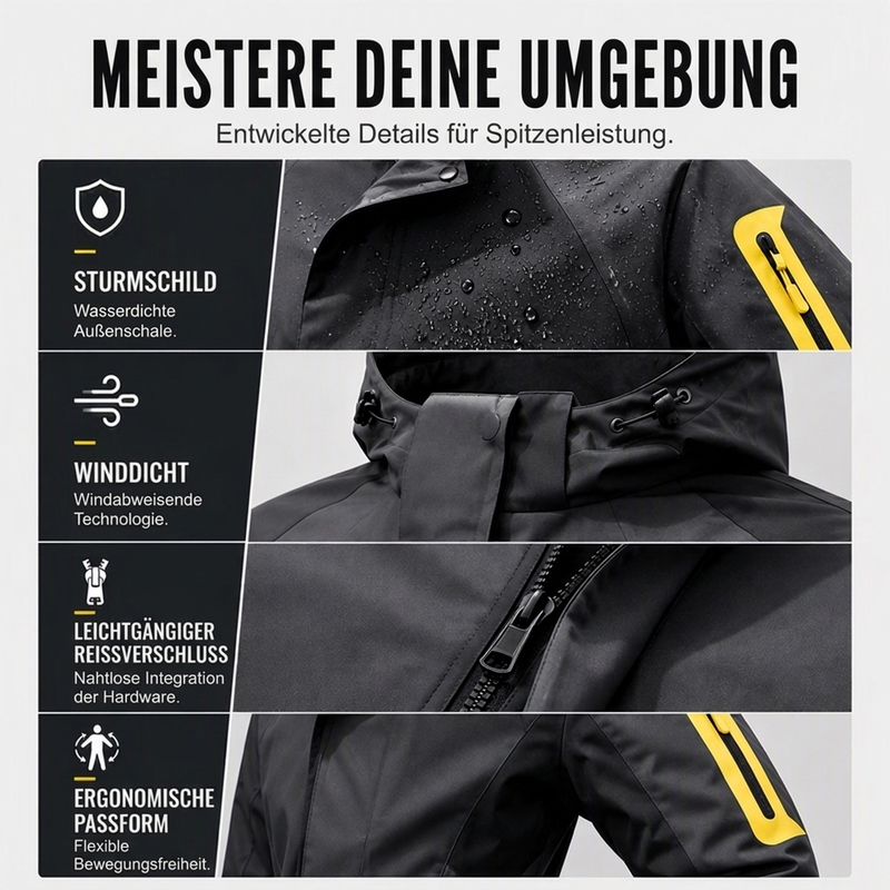 ⏰Beliebt und bald ausverkauft!⏰ Herren Farbblock-Winddichte Outdoor-Jacke