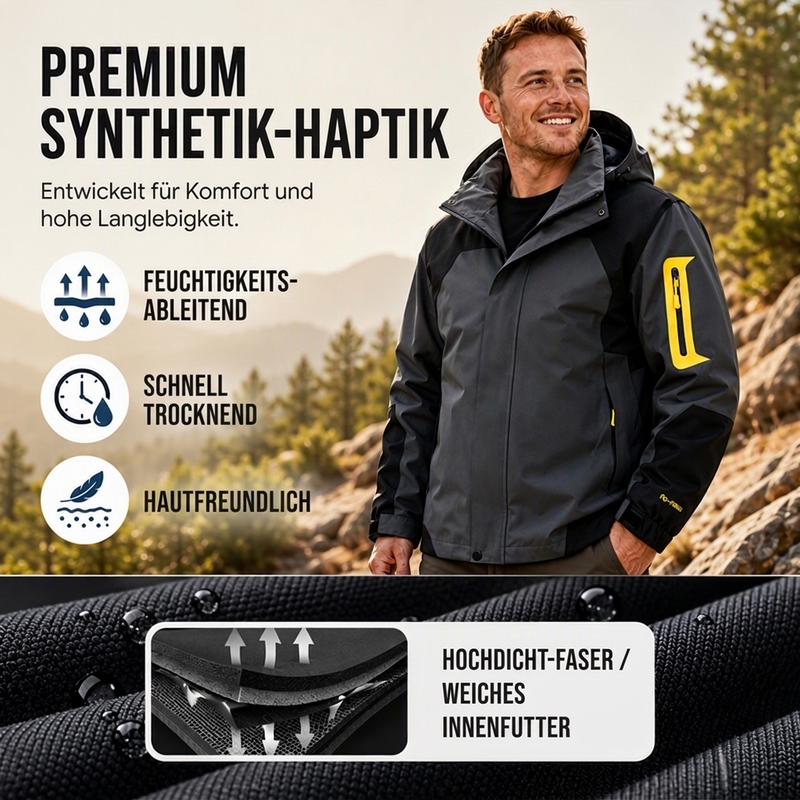 ⏰Beliebt und bald ausverkauft!⏰ Herren Farbblock-Winddichte Outdoor-Jacke