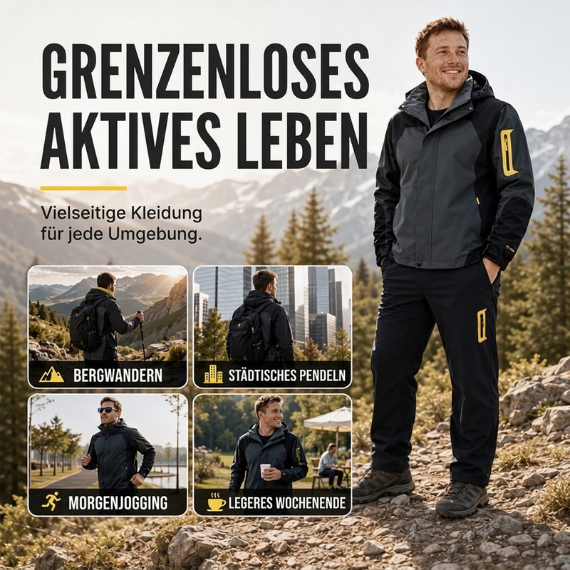 ⏰Beliebt und bald ausverkauft!⏰ Herren Farbblock-Winddichte Outdoor-Jacke