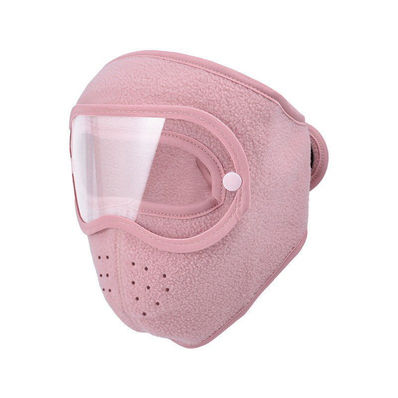 Winter Winddichte Warme Gesichtsmaske mit HD-Schutzbrille