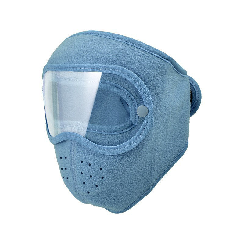 Winter Winddichte Warme Gesichtsmaske mit HD-Schutzbrille