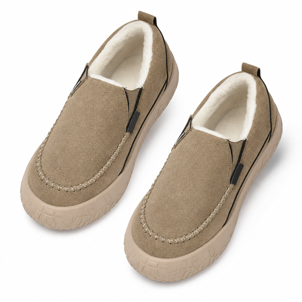 Damen Slip-On Winterstiefel aus Baumwolle – warm, bequem, rutschfest & weit geschnitten